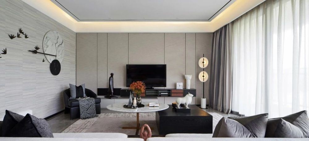 六安室内装修仁山公园140平米四居-现代简约风格室内设计家装案例